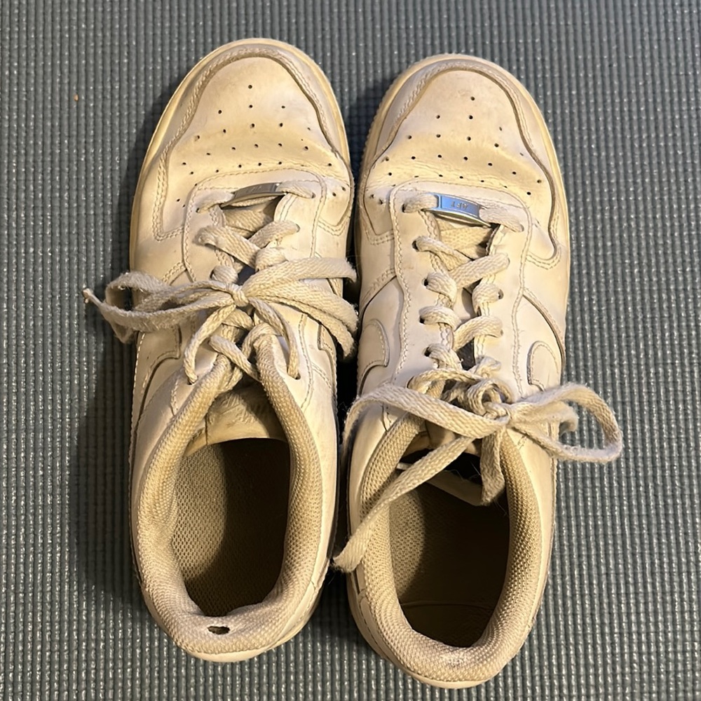 White Nike Air Force Ones, Size 6.5Y